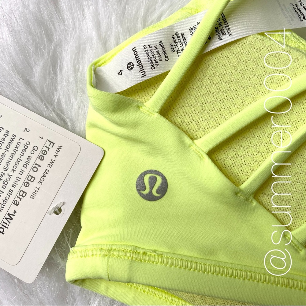 NWT Lululemon Free To Be Wild Bra Florid Flash 4 - Picture 5 of 8